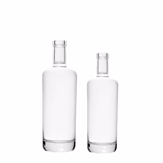 Hochwertige Super Flint Runde leere 750 ml Wodka Whiskey Gin Brandy Tequila Rum Glasflaschen Glas Likörflasche