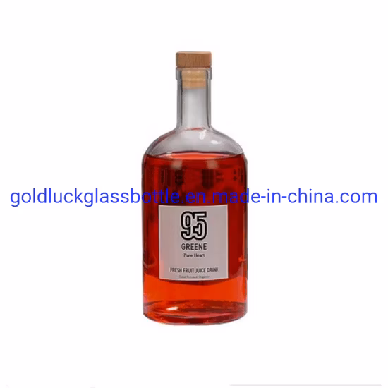 Maßgeschneiderte Wodka-Glasflasche/Spirituosenflasche/Weinflasche/Tequlia/Flasche/Rumflasche/Whiskyflasche/Schnapsflasche/Wasserflasche/Glasflaschen mit individueller Logo-Lackierung